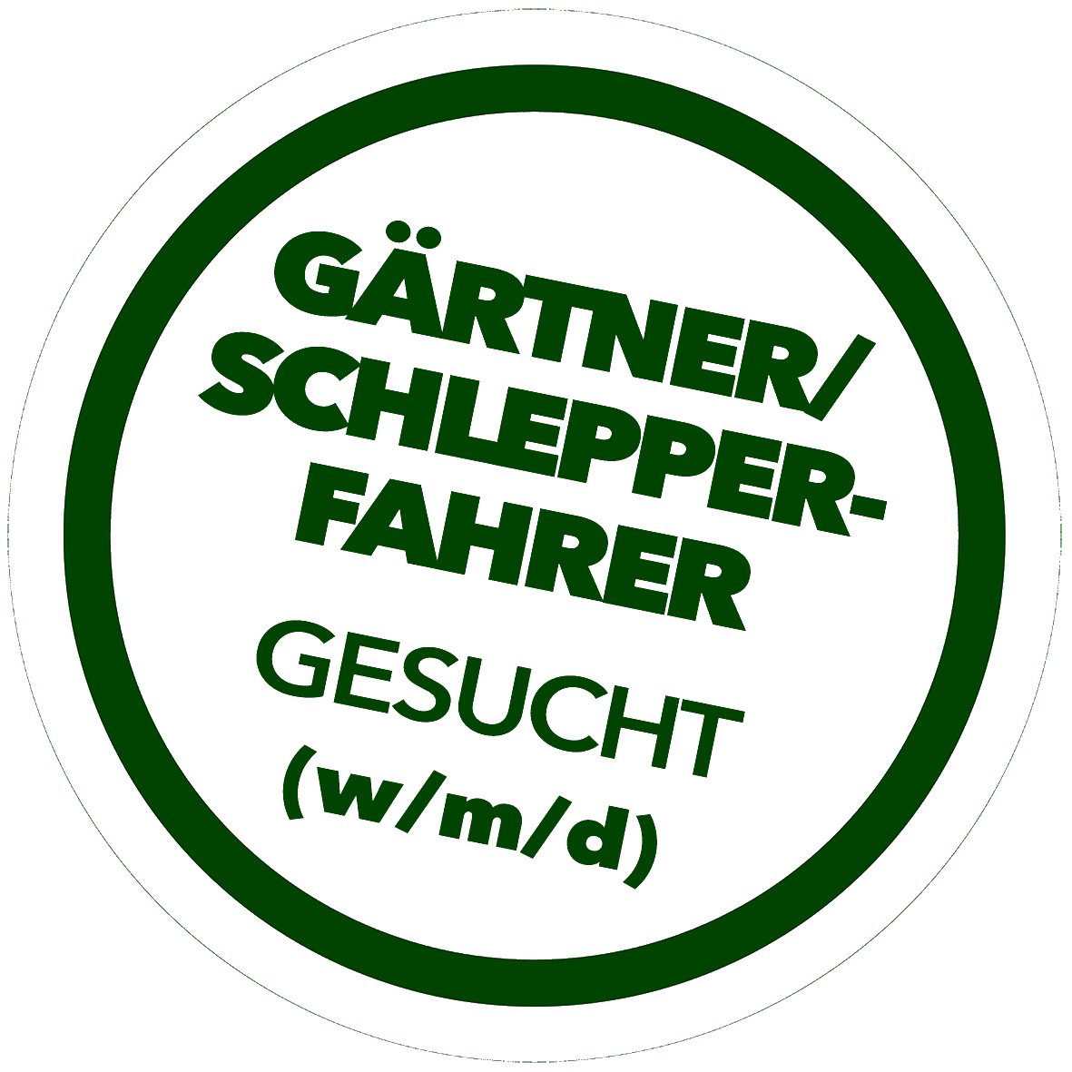 Stellenangebot Gärtner/ Maschinist